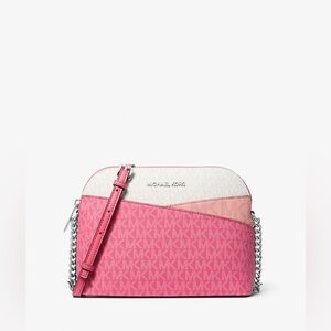 MICHAEL KORS  Jet Set Travel Color-Block Signature Logo Crossbody Bag